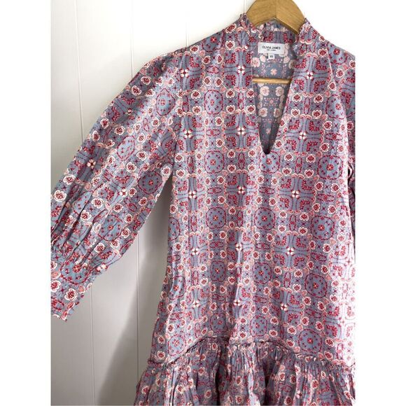 Olivia James the Label Chloe Dress Mini Long Sleeve Size XS Cabin Quilt $216 - Picture 5 of 12